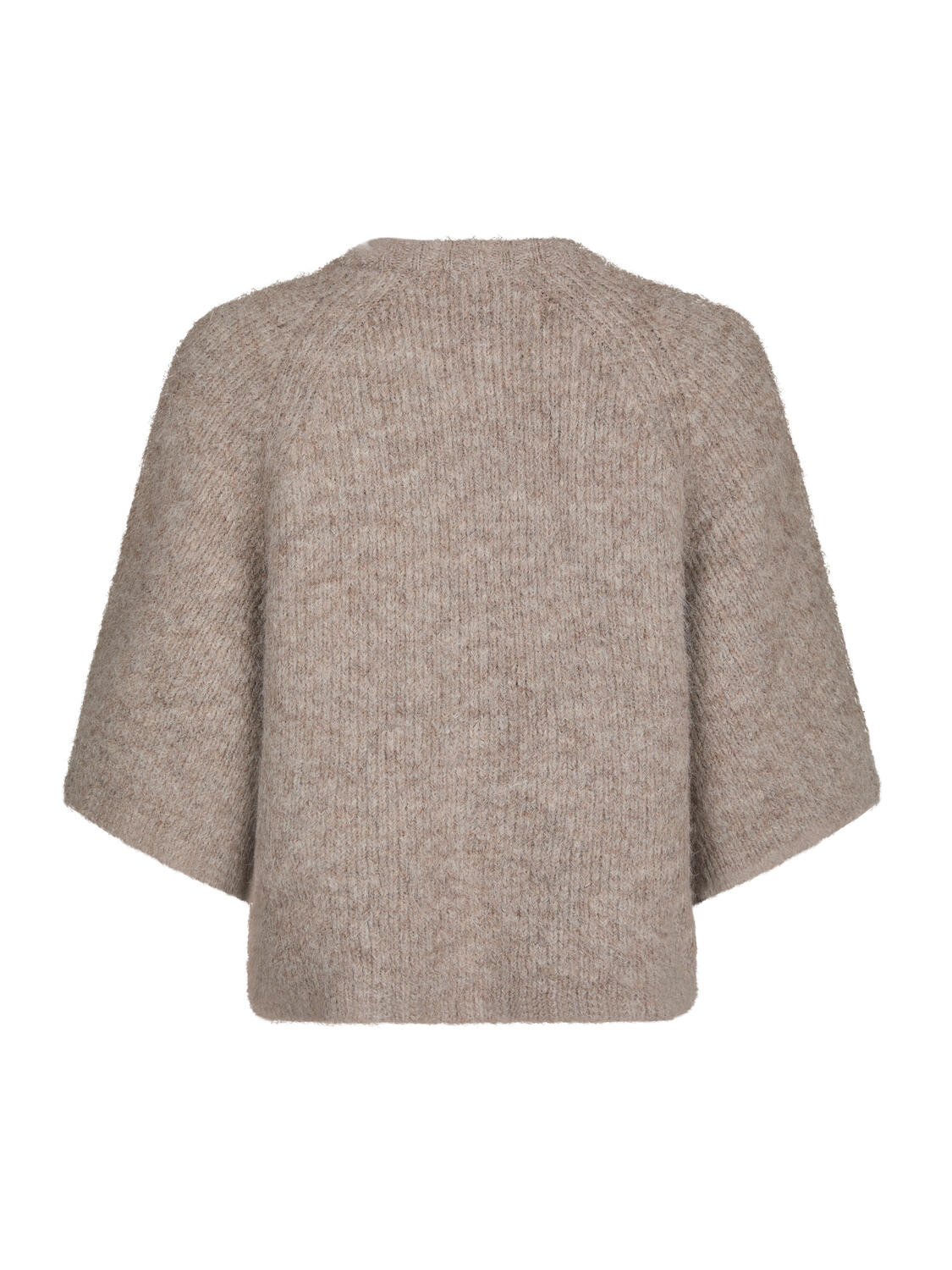 Amaya Fluffy Knit cardigan - Beige Melange